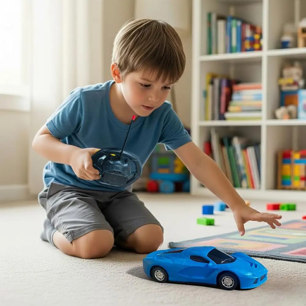 Rechargeable And Remote Control High Speed Car For Kids (Imported)